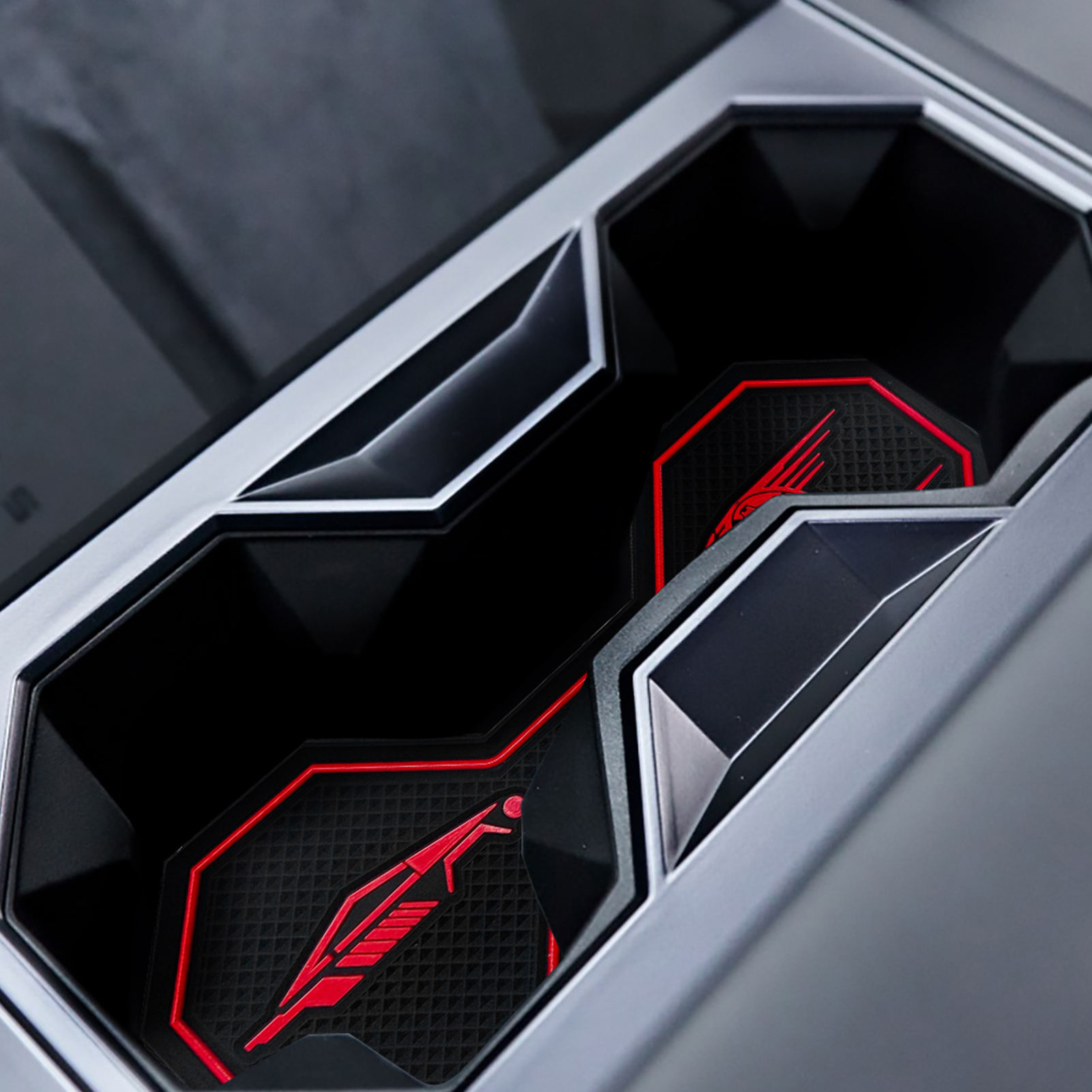 LS Auto Multifunctio<i></i>nal Rubber Cup Holder Coaster for Tesla Cybertruck 2021-2024 | Car Door Accessor